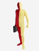 Morph Suit Red and Yellow Lycra Spandex Zentai Suit Unisex Full Body Suit