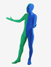 Morph Suit Green and Blue Lycra Spandex Zentai Suit Unisex Full Body Suit