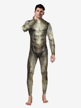 モンスター全身タイツ ハロウィン メンズジャンプスーツ ゼンタイ 3Dプリント レディース メンズ 動物 スネークスキン柄 セクシージャンプスーツ コスプレ衣装 スキニー パーティー ボディスーツ