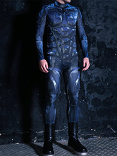 パターニング全身タイツ ハロウィン サイバーパンク メンズコスチューム メンズハロウィンコスチューム カップル向けコスチューム メンズロボットコスチューム SFコスチューム サイバーコスチューム バーニングマン衣装