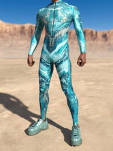 パターニング全身タイツ ハロウィン メンズ レディース サイバーパンク マッスルジャンプスーツ 3D カラードローイング コスプレ ボディスーツ スチームパンク コスチューム ハロウィン パーティー ショー 全身タイツスーツ