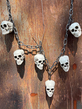 ハロウィンデコレーション スケルトンチェーンガーランド スカルデコレーション