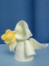 ハロウィン手作り編みぐるみ 天使と死神のキーホルダー 不気味でかわいい装飾品