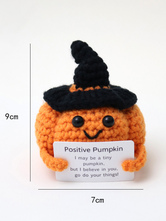 ハロウィンかぎ針編みのカボチャぬいぐるみ、手作りのかわいい編みぐるみ飾り