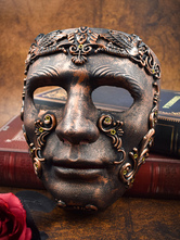 ハロウィン 古代ローマ剣闘士マスク ブロンズ フルフェイスヘルメット 歴史再現小道具
