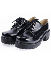 Lolita Schuhe mit Blockabsatz in Schwarz 