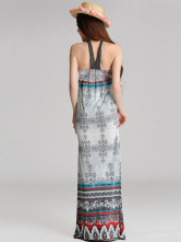 poplin backless maxi dress