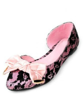 pink lace flats