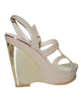 Block-Mid-Heel Ankle Strap Satin Ivory Wedding Sandals with a Bowknot