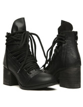 black booties chunky heel