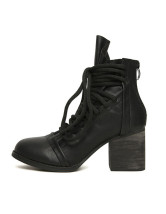 black booties chunky heel