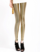 gold spandex pants