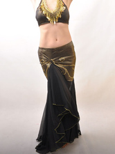 Belly Dance Costume Outfit Glitter Black Mermaid Bollywood Dance Set For Women