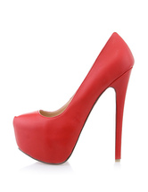 Women Platform Party Shoes High Heels Red Stiletto Heels Slip On Pumps