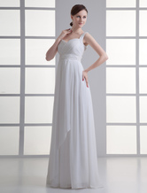 Floor-Length Ivory Sweetheart Neck Sheath Sequin Brides Wedding Dress
