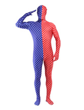 Morph Suit Two-tone Polka Dot Zentai Suit Full Body Lycra Spandex Bodysuit