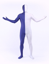 Morph Suit Polka Dot and White Zentai Suit Full Body Lycra Spandex Bodysuit