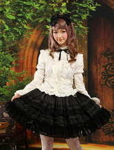 Tenue de Lolita jolie en coton jacquard avec col montant Déguisements Halloween