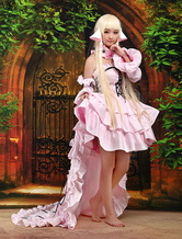 Chobits Chii Halloween Cosplay Costume Pink Cute Lolita Dress