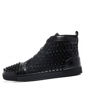 black sneakers with spikes