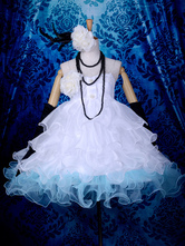 Toussaint Cosplay Costume  Lolita Robe blanche formelle Vocaloid Hatsune Miku