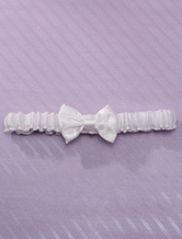 Strumpfband für Hochzeit mit Schleife in Weiß 