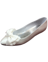 ivory pointed toe flats