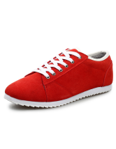 Stylish Round Toe Suede Leather Sneakers for Women - Milanoo.com