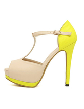 block heels yellow