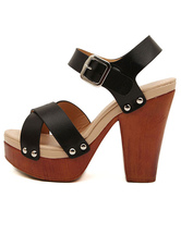 Modern PU Leather Fashion Dress Sandals - Milanoo.com