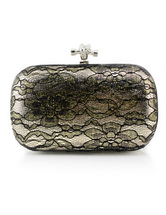 Gothic Gold Metallic Lace Woman's Evening Bag 