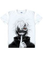 Tokyo Ghoul Kaneki Ken T-Shirt Bianco con Stampa