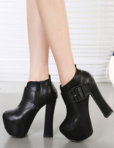chunky heel platform bootie