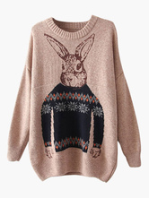 rabbit print sweater