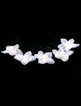 5 Pieces Wedding Hairpins with Flowers/Pearl Detailing