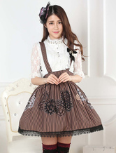Gear Print Lace Lolita Skirt 