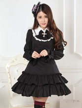 Black Lace Polyester Lolita One-Piece 