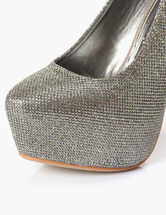 grey sequin heels