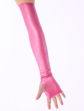 Pink Open Finger Latex Gloves Halloween