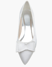 satin bow flats