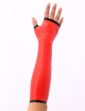 Red Open Finger Latex Gloves Halloween
