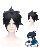 Naruto Uchiha Sasuke 2024 Déguisements Halloween cosplay perruque noire droite Déguisements Halloween 