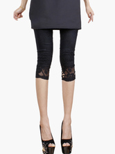 Leggings in pizzo bianco 2022 Biker Shorts Leggings corti ricamati estivi -  Milanoo.com