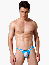 Thong sexy couleur bloc Nylon masculine 
