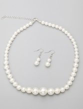 Vintage perlas joyería nupcial conjunto