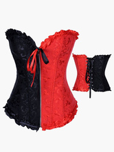 Color Block Bows Polyester Corset For Women 