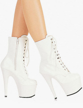 round toe platform booties