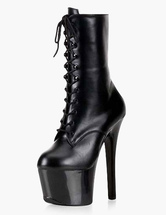 round toe platform booties