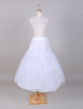 White Tulle A-Line Wedding Petticoat for Bride 