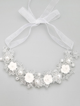 White Imitation Pearl Flowers Hair Jewelry for Wedding 